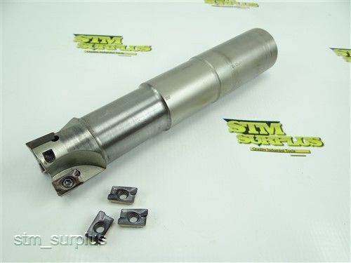Iscar heli 2000 1-1/2&#034; x 5&#034; indexable end mill +3  new solid carbide inserts for sale