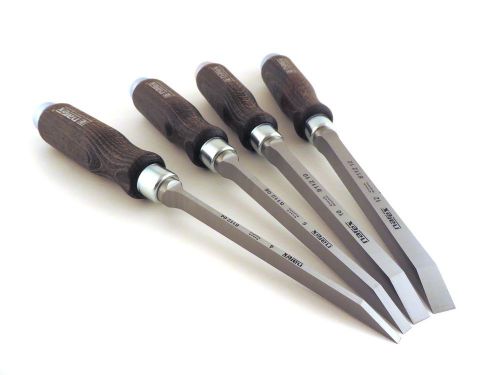 Narex (Made in Czech Republic)  4 pc set 4 mm, 6mm, 10mm, 12mm Mortise Chisels