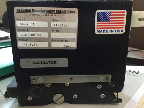 Hamilton Car Wash Bill Validator XEv3.55