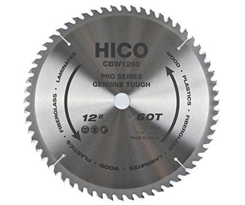 HICO CBW1232 12-Inch 32-Tooth ATB Thin Kerf General Purpose Saw Blade with 1-Inc