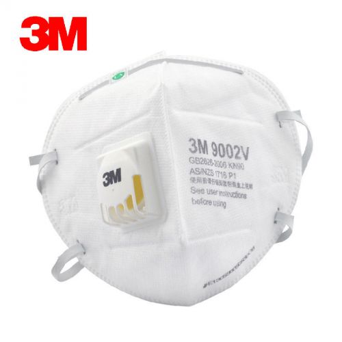 Box 0f 25)3M 9002V Folded Dust/Mist Respirator Exhalation Valve Filter Mask KN90