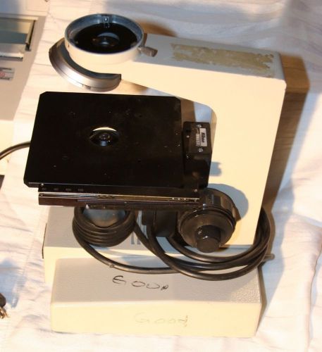 Nikon microscope #3, base, turret, adjustable stage table, 1.25 head