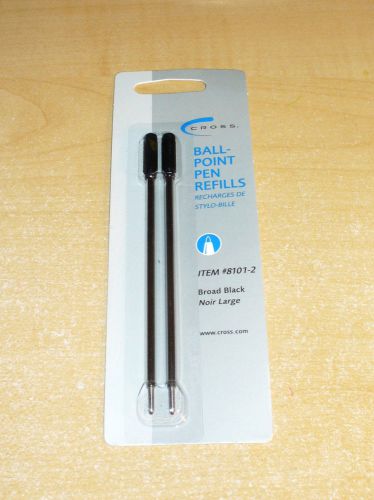 Pack of 2 Cross Ballpoint Pen Refills 8101-2, Black Broad