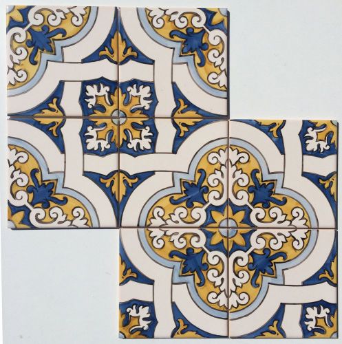 Hand Painted Ceramic Wall Tiles - From Sintra Portugal - 6x6