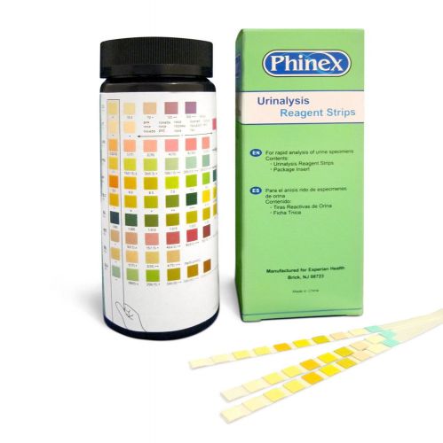 Phinex 10 Parameter (10SG) Urinalysis Reagent Test Strips 100 strips