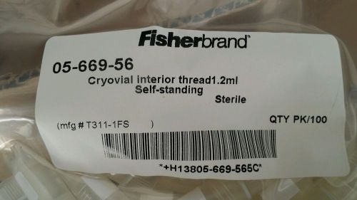 Fisherbrand Cryovial with Internal Threads 1.2ml Self Standing,  cat#05-669-56