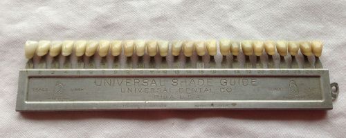 Vintage Universal Teeth Nuform Denture Oral Dental  25 Color Shade Guide