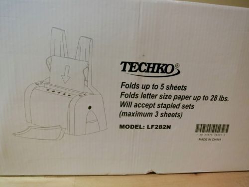 TECHKO HIGH SPEED LF282N AUTOMATIC LETTER PAPER FOLDER NEW IN BOX lf283b