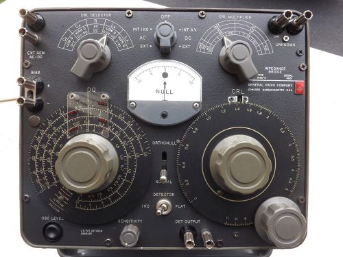 GENERAL RADIO 1650-A RLC IMPEDANCE BRIDGE w/ INSTRUCTION MANUAL - GR