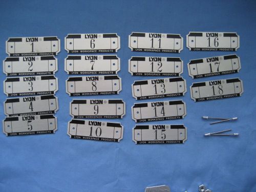 1 to 18 Lyon Locker Number Plates NF5829