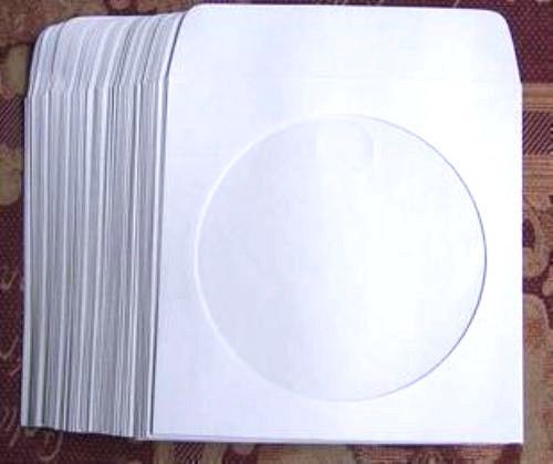 50 pcs CD DVD Paper Flap Sleeves Clear Window Case Cover Envelope New