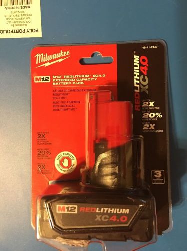 Milwaukee redlithium xc 4.0 m12 extended battery pack for sale
