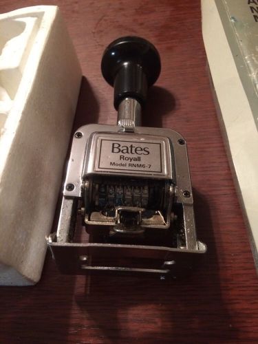 Bates Numbering Machine, 7 Model # RNM6-7