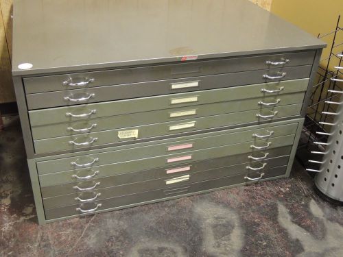 Hamilton Flat Map Cabinet/Blueprint Filing Cabinet!! Large with 2 sections L@@K