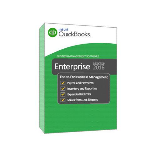 Intuit quickbooks enterprise  2016 2 users platinum business finance windows for sale