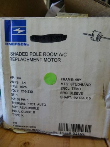 Emerson 1/4HP Shaded Pole Room A/C Replacement Motor F33HXSAB-3611