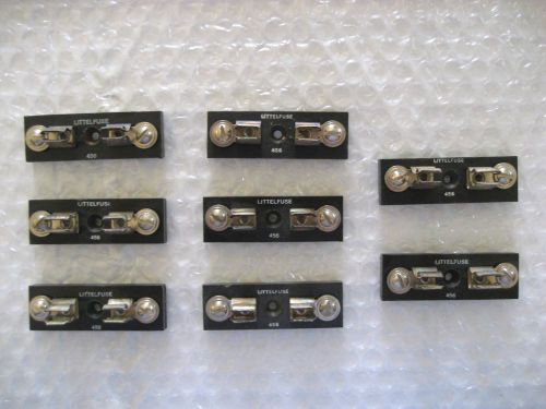 8 x NOS Littelfuse Fuse Holder P/N 456  Beefy Phenolic! Be-Cu Contacts!