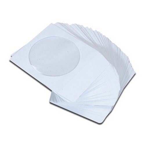 Lot of 50 Paper CD DVD Sleeves,Cover, Envelopes.With Clear Window and Flap.-New