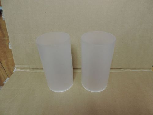 2 pcs frosted acrylic tube 3&#034; od - 1/8&#034; wall 5-3/4&#034; long for sale