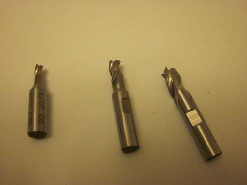 MILLS FOR SHERLINE MILL 1/8&#034;  - 3/16&#034;  AND 1/4&#034; MADE IN THE UK