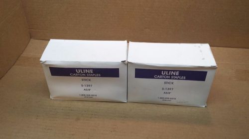 LOT OF TWO(2) BOXES OF U-LINE CARTON STAPLES S-1397 STICK A5/8&#034; 5000 TOTAL