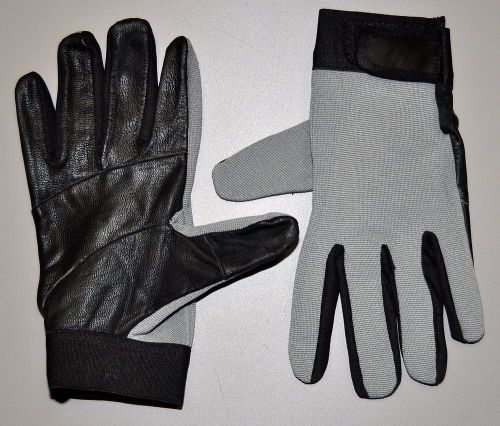 12 Pairs LARGE Mechanics Gloves w/ Grain Leather Palm #611L - WHOLESALE