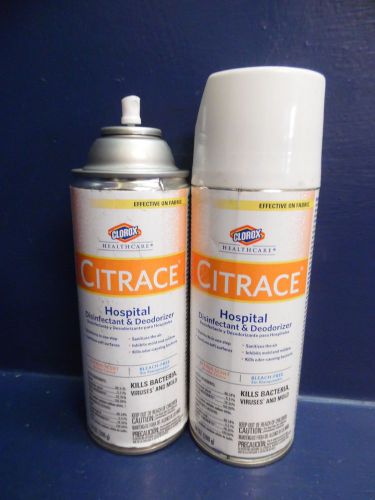 2 Cans Clorox Healthcare CITRACE Hospital Disinfectand Deodorizer 14 oz 49100