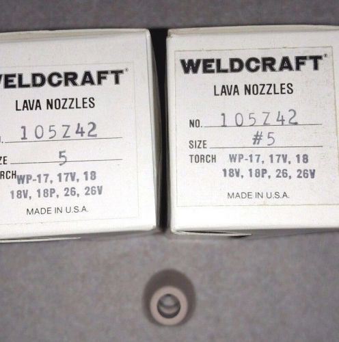 Weldcraft lava nozzles size 5 . Part number 105z42