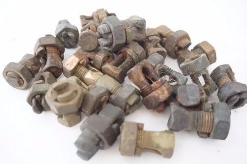 Lot of 25 various split bolt connectors sizes from 4/0 str 6 sol 4 for sale