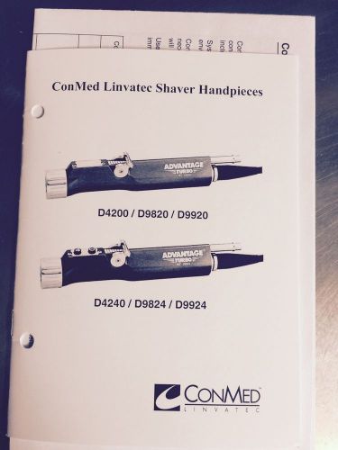 LINVATEC CONMED D9824 ARTHROSCOPIC SHAVER HANDPIECE