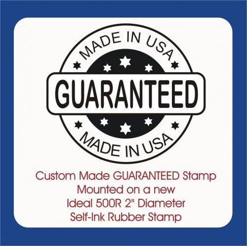 Guaranteed  2&#034; Round, Ideal / Trodat 500R Self-Inking Stamp One Color Black Ink