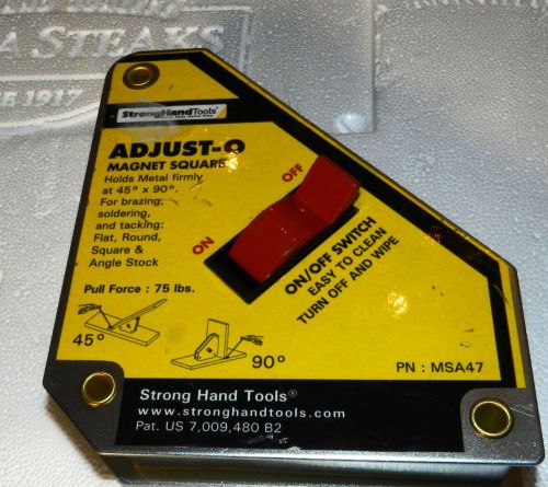 Strong hand adjust-o magnet square #msa47 pull force:75lbs for sale