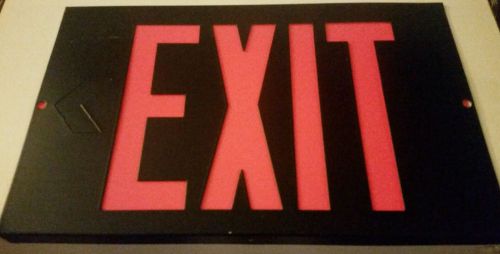 #8 ;;;SLX Series L. E. D.  FOR AC and Self powerd signs. Exit Sign Plate Black
