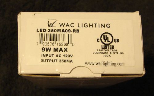 WAC LIGHTING LED-350MA09-RB 120V Constant Current Power Unit LED NEW IN BOX