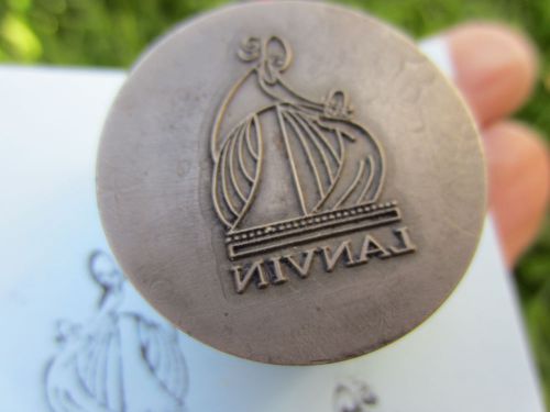 vtg lanvin logo die stamp solid steel deboss embossed jewelry stamping art
