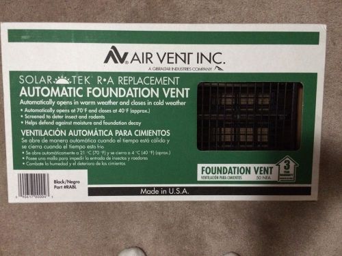 Air Vent Inc Automative Foundation Vent 50 NFA Black New