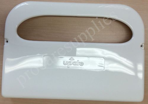 UpdateInternational 1/2 Fold White ABS Plastic Paper Toilet Seat Cover Dispenser