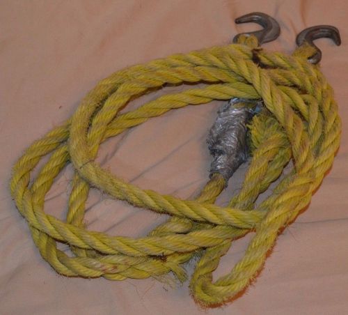 14&#039; Polypropylene Rope 3/4&#034; Thickness Tie Down Straps Nylon Tow Climbing W/Hooks