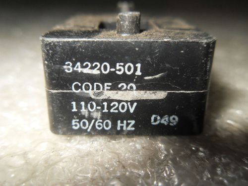 (v13-3) 1 used arrow-hart 34220-501 110-120v coil for sale