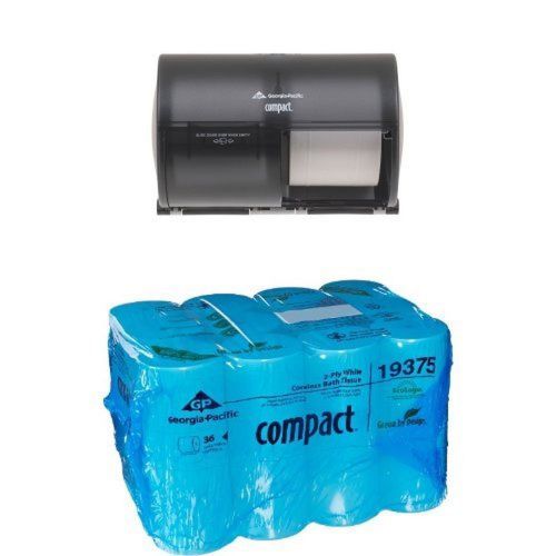 Georgia-Pacific Compact 56784 Translucent Smoke Roll Bathroom Tissue Dispense...