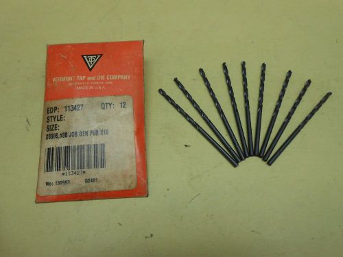 Vermont tap and die #38 jobber drill bit , 113427 , lot of 9 for sale