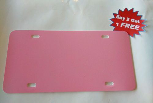 BLANK 6&#034;x12&#034; PLASTIC LICENSE PLATE TAG LIGHT PINK DECAL SUBLIMATION AIR BRUSH