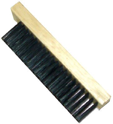 ABCO PRODUCTS Wire Brush, Straight Back, Steel &amp; Wood