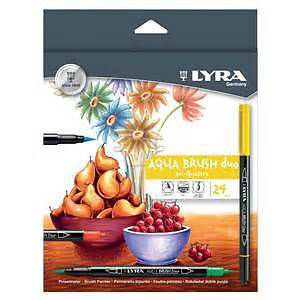 Returned Lyra Aqua Brush Duo Water Based Fine and Broad Tipped Markers 23 Pack