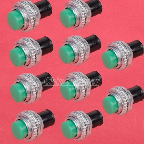 10pcs Green Momentary Push Button 10mm DS-314