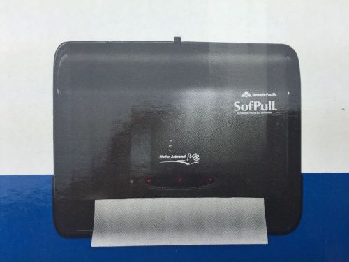 Georgia pacific gp sofpull automated touchless towel dispenser black #58470 new for sale