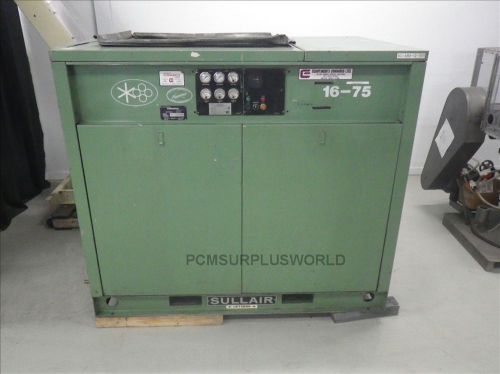 16bs-75h acac 16bs75hacac sullair 75 hp 75hp rotary screw air compressor *test* for sale