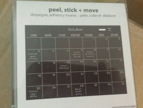 Wall Pops WPE0981 Black Dry Erase Calendar Decal by Wall Pops NEW BRAND