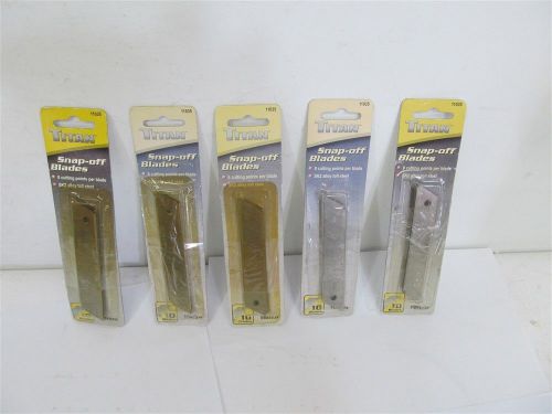Titan 10 pack 11035, Snap-Off Blades, 8 Cutting Points - 1 lot of 5, 10 packs