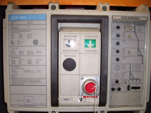 Siemens 400 amp breaker , type sba0804 for sale